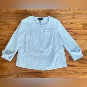 Talbot’s Petites Light Blue Collarless Jacket Women’s size 8 Petite